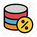 Percentage Database Storage Icon