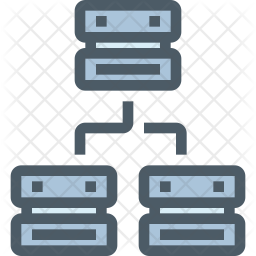 Folder structure Icon - Download in Colored Outline Style