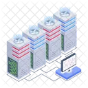 System Servers Data Centers Server Display Icon