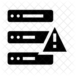 Database warning Icon - Download in Glyph Style