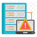 Database Warning Database Error Database Alert Icon