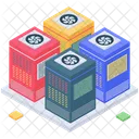 Datacenter Infrastructure Datacenter Data Storage Icon