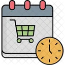 Data E Hora Plano De Compras Programacao De Compras Ícone