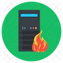Dataserver Firewall Burn Data Burn Datacenter Icon
