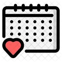 Date Calendar Heart Icon