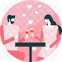Valentine Drink Love Icon