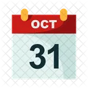 Date D Halloween Calendrier Doctobre Date Icon