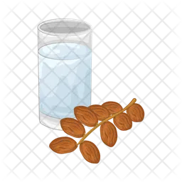 Date fruit and water  Icon