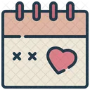 Date Calendar Heart Icon