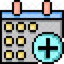 Date Time Pixelart Icon