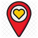 Date Location Love Location Heart Icon