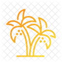 Date Palm Trees Paradise Tropical Palmtree Beach Icon