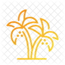 Date Palm Trees Paradise Tropical Palmtree Beach Icône