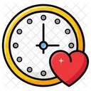 Date Time Love Time Clock Icon