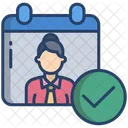 Date Woman Date Select Employee Icon