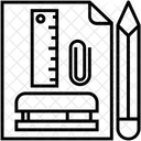 Feile Bleistift Lineal Symbol