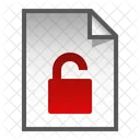 Datei Entsperrt Dokument Icon