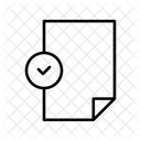 Datei, Daten, Dokument, Genehmigen, Akzeptieren, Verifiziert, Überprüfen  Symbol