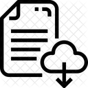 Datei mit der Cloud synchronisieren  Symbol