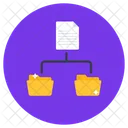 Dateinetzwerk Dokumentnetzwerk Ordnernetzwerk Icon