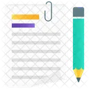 Schreibdatei Datei Anhangen Schreibpapier Symbol