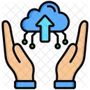 Dateiupload Cloud Hosting Cloud Dienst Symbol