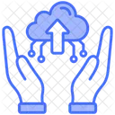 Dateiupload Cloud Hosting Cloud Dienst Symbol