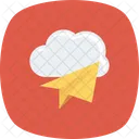 Dateien Senden Cloud Symbol