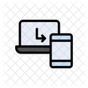 Filesharing Datenubertragung Laptop Symbol