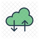 Cloud Server Ubertragen Symbol