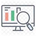 Online Daten Datenanalyse Balkendiagramm Symbol