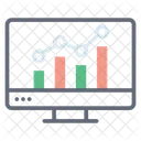 Online Daten Datenanalyse Trenddiagramm Symbol