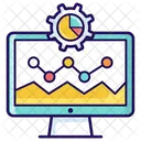 Online Daten Datenanalyse Unternehmensstatistiken Symbol