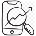 Datenanalyse Online Statistiken Mobile Daten Icon