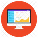 Datenanalyse Datenstatistik Online Diagramm Symbol