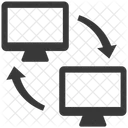 Cloud Computing Datenaustausch Datenfreigabe Symbol