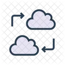 Cloud Transfer Datenbank Symbol