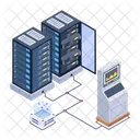 Serverraum Datenbankserver Datenserver Icon