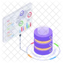 Datenbankanalyse Rechenzentrumsanalyse SQL Infografik Icon