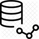 Datenbank Liniendiagramm Datenbankdiagramm Datenbankanalyse Symbol