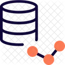 Datenbank-Liniendiagramm  Symbol