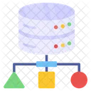 Datenbanknetzwerk DB Netzwerk Datenserver Symbol