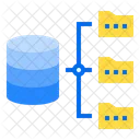 Datenbankordnernetzwerk Datenbanknetzwerk Datenbankarchitektur Symbol