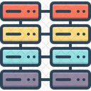Datenbank vernetzt  Symbol
