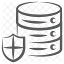 Datenbankschutz Datenarchitektur Datenserver Infrastruktur Symbol