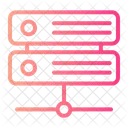 Datenbankverbindung Servernetzwerk Serverhosting Symbol