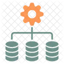 Datenbankmanagement Netzwerk Daten Symbol