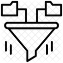 Datenfilterung Datenanalyse Ordnerfilter Symbol