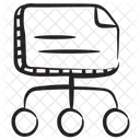 Datenfluss Flussdiagramm Workflow Icon