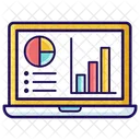 Online Daten Datenanalyse Unternehmensstatistiken Symbol